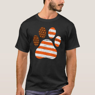 Amerikanische Flagge Patriotischer Hund und Katzen T-Shirt