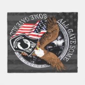 Amerikanische Flagge, Patriotischer Militäradler - Fleecedecke (Vorderseite (Horizontal))