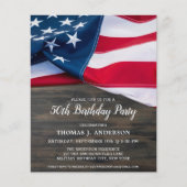 Amerikanische Flagge Patriotisches Budget Geburtst (Vorderseite)