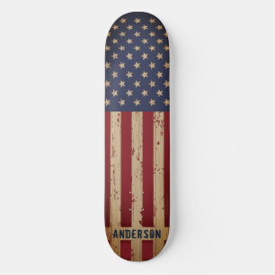 Amerikanische Flagge Patriotisches Personalisierte Skateboard