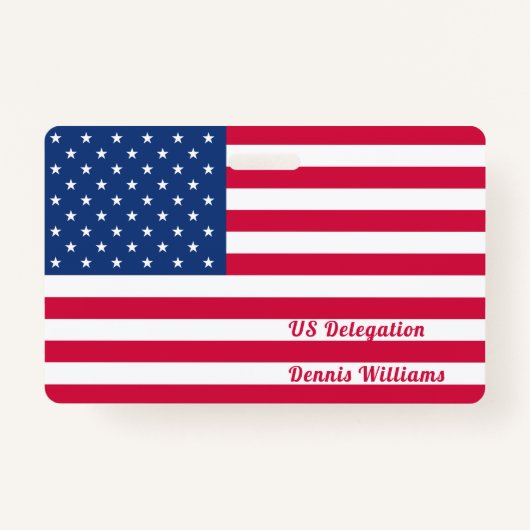Amerikanische Flagge | PERSONALISIERT Ausweis (Vorderseite)