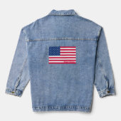Amerikanische Flagge | Personalisiert Denim Jacket Jeansjacke (Rückseite)