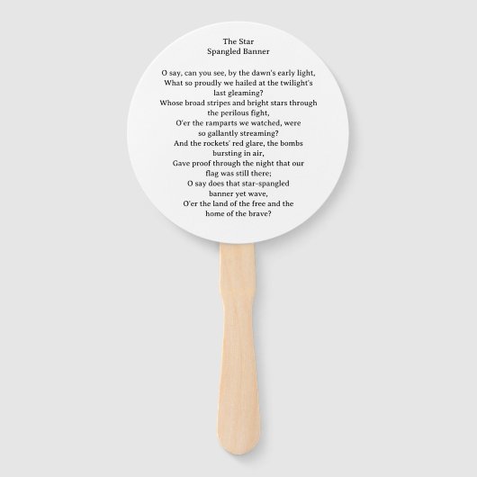 Amerikanische Flagge Personalisiert Fächer (Rückseite)