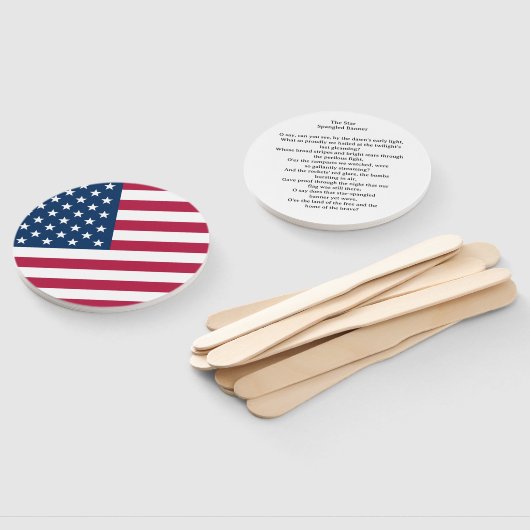 Amerikanische Flagge Personalisiert Fächer (Non-assembled)