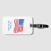 Amerikanische Flagge Personalisiert Gepäckanhänger (Vorderseite (Horizontal))