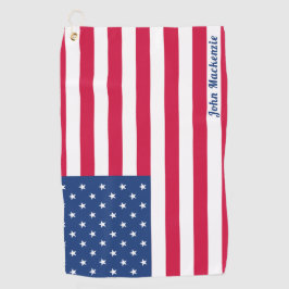 Amerikanische Flagge | personalisiert Golfhandtuch
