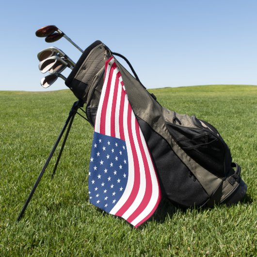 Amerikanische Flagge | personalisiert Golfhandtuch (Gras)