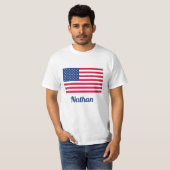 Amerikanische Flagge | PERSONALISIERT T-Shirt (Vorne ganz)