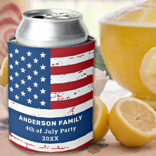 Amerikanische Flagge Personalisiert USA 4. Juli Pa Dosenkühler