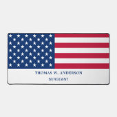 Amerikanische Flagge Personalisiert USA Militär Schreibtischunterlage (Vorderseite)
