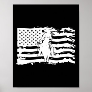 Amerikanische Flagge Pferd Lover Patriotic Horseba Poster