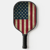 Amerikanische Flagge Pickleball Schläger (Rückseite)