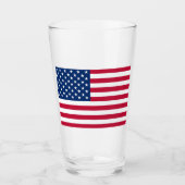 Amerikanische Flagge - Pint-Glas Glas (Vorderseite)