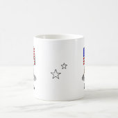 Amerikanische Flagge Pit Bull (lt brindle white 3) Kaffeetasse (Mittel)