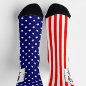 Amerikanische Flagge Pit Bull (lt brindle white 3) Socken (Oben)