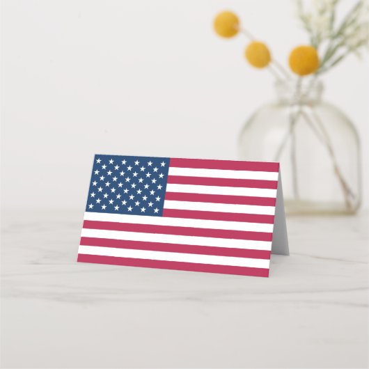 Amerikanische Flagge Platzkarte (Vorderseite)