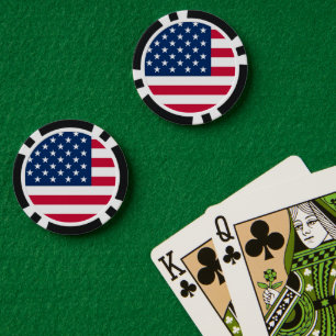 Amerikanische Flagge Poker Chips Patriotisch