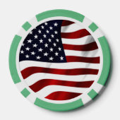 Amerikanische Flagge Pokerchips (Rückseite)