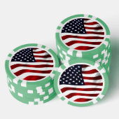 Amerikanische Flagge Pokerchips (Stapel)