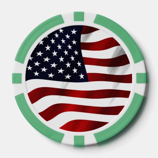 Amerikanische Flagge Pokerchips (Vorderseite)