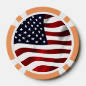 Amerikanische Flagge Pokerchips (Rückseite)