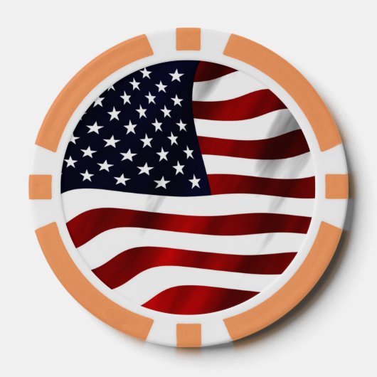 Amerikanische Flagge Pokerchips (Vorderseite)