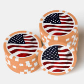 Amerikanische Flagge Pokerchips (Stapel)