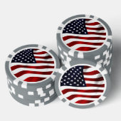 Amerikanische Flagge Pokerchips (Stapel)