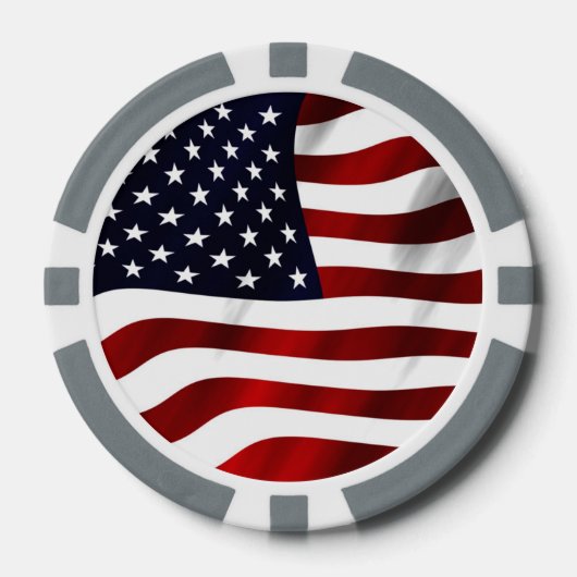 Amerikanische Flagge Pokerchips (Vorderseite)