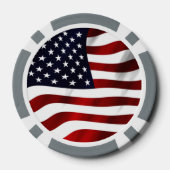 Amerikanische Flagge Pokerchips (Rückseite)
