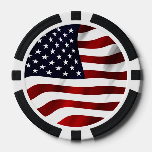Amerikanische Flagge Pokerchips (Vorderseite)