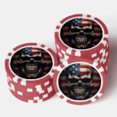 Amerikanische Flagge Pokerchips (Stapel)