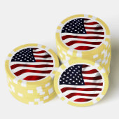 Amerikanische Flagge Pokerchips (Stapel)
