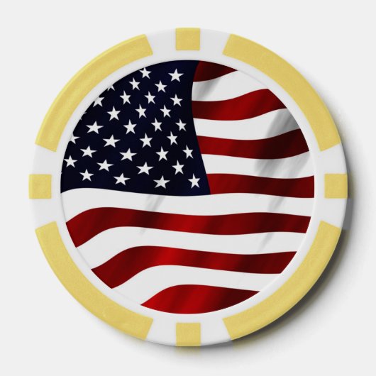 Amerikanische Flagge Pokerchips (Vorderseite)