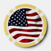 Amerikanische Flagge Pokerchips (Rückseite)