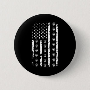 Amerikanische Flagge Popcorn Essen USA Patriotismu Button
