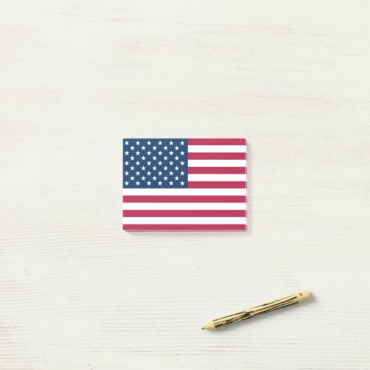 Amerikanische Flagge Post-it Klebezettel (Auf Schreibtisch)