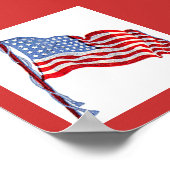 Amerikanische Flagge Poster (Ecke)