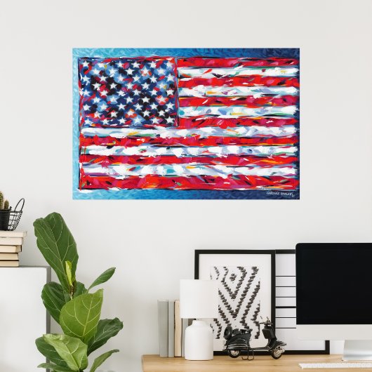 Amerikanische Flagge Poster (Heimbüro)