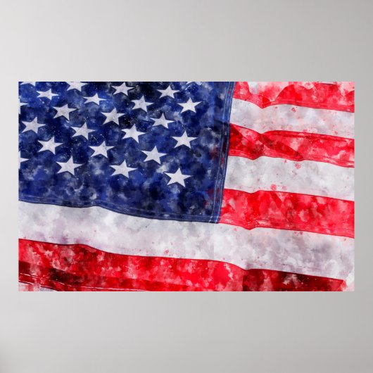Amerikanische Flagge Poster (Vorne)