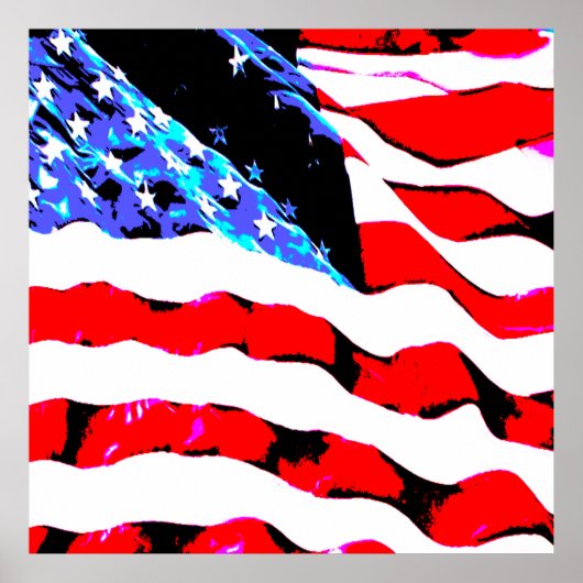 Amerikanische Flagge Poster (Vorne)