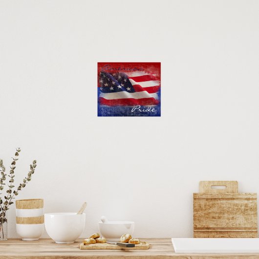 Amerikanische Flagge Poster (Küche)