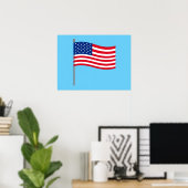amerikanische Flagge Poster (Heimbüro)