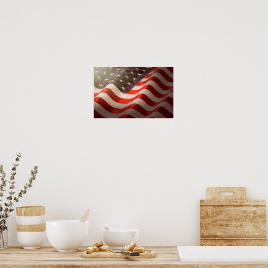 Amerikanische Flagge Poster (Küche)