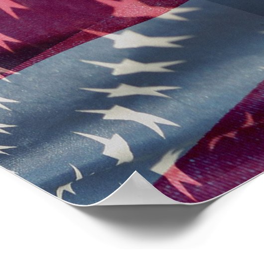 Amerikanische Flagge Poster (Ecke)