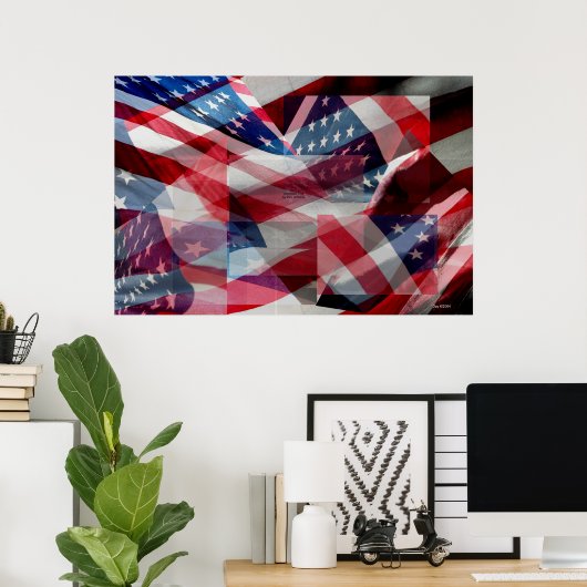 Amerikanische Flagge Poster (Heimbüro)
