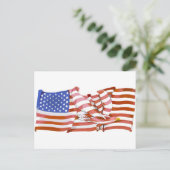 Amerikanische Flagge Postkarte (Stehend Vorderseite)