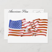 Amerikanische Flagge Postkarte (Vorne/Hinten)