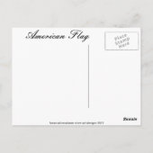 Amerikanische Flagge Postkarte (Rückseite)