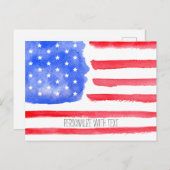 Amerikanische Flagge Postkarte (Vorne/Hinten)